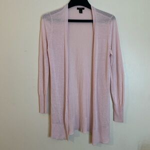 Halogen Linen blend Pink Pastel Open-Front Cardigan size medium